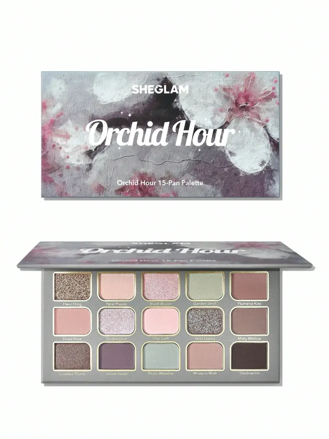 پالت سایه ۱۵ رنگ ساعت ارکیده شیگلم Orchid Hour 15-Pan Palette (Sheglam)