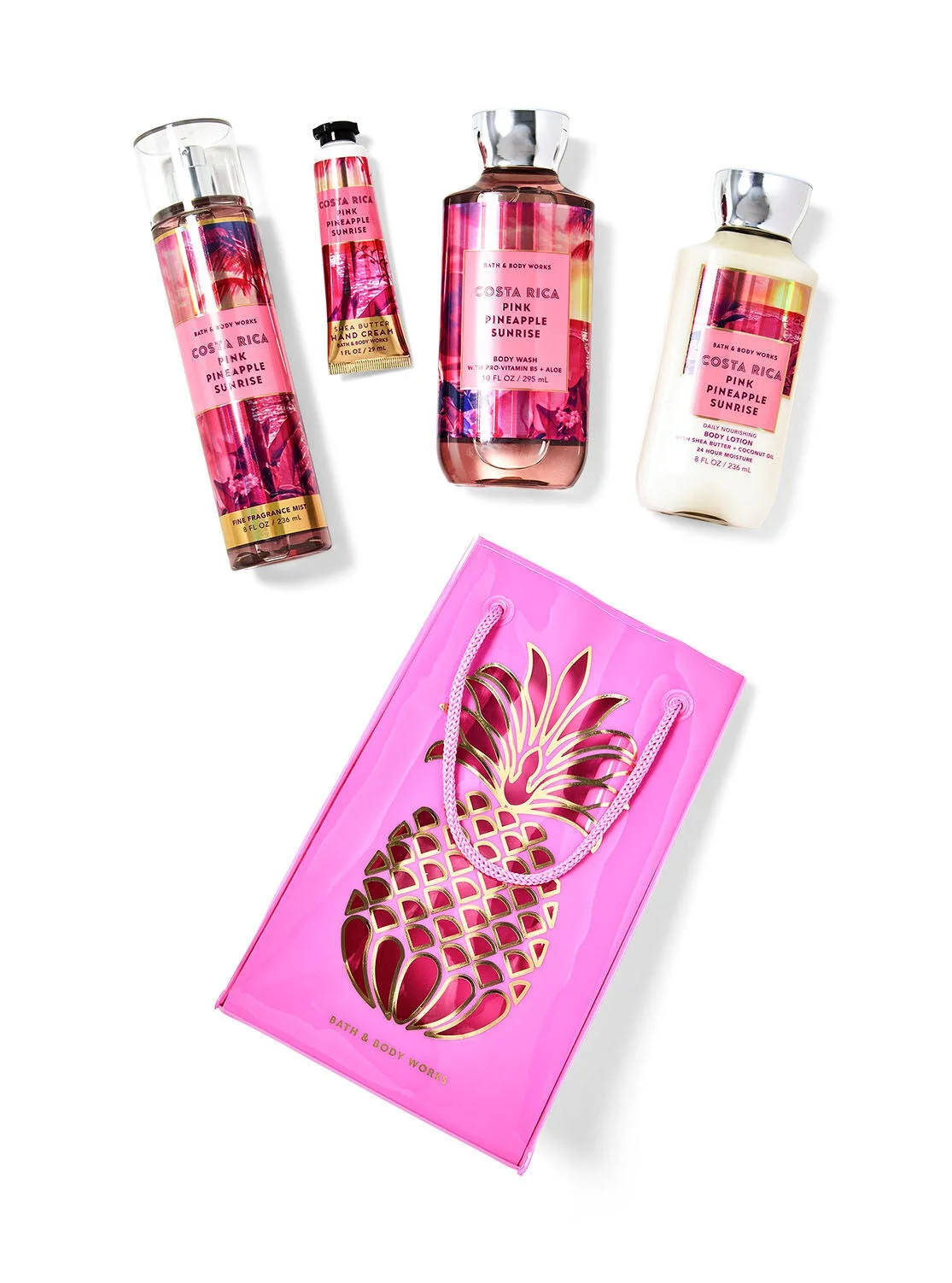 گیفت ست Bath & Body Works مدل Costa Rica (Pink Pineapple Sunrise)