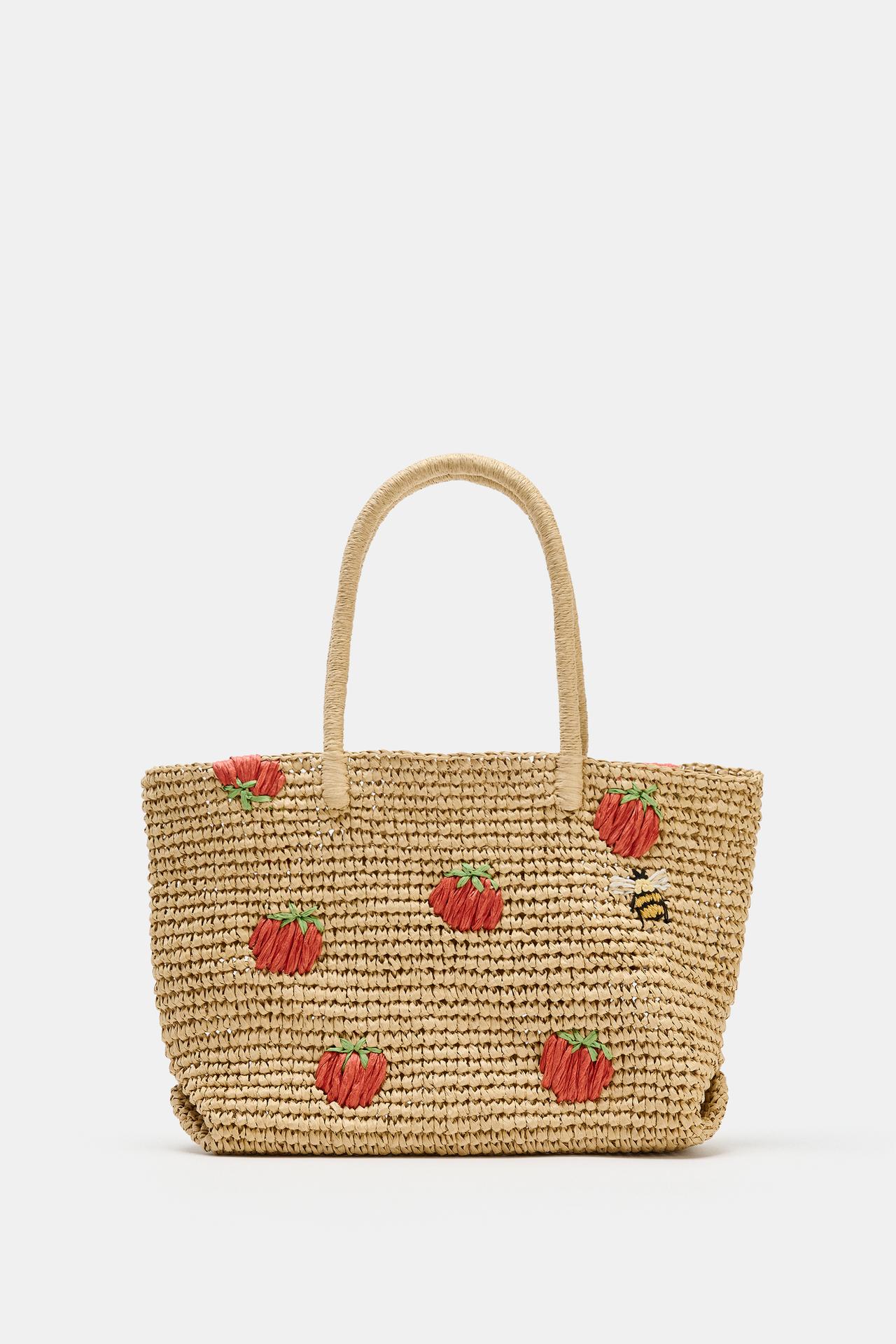 کیف زنانه زارا  EMBROIDERED TOTE BAG اورجینال