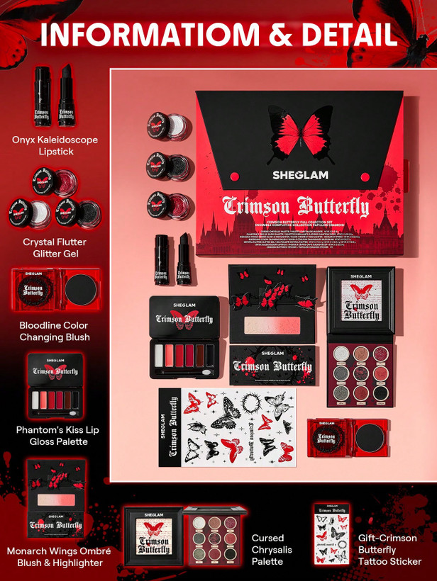 ست آرایشی Crimson Butterfly Full Collection Set کریمسون باترفلای فول کالکشن ست با ضمانت اصالت و سلامت کالا